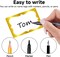 200 Pcs Gold Foil Name Tag Stickers 3.5 x 2.4 Inch Self Adhesive Name Labels for Conferences School Office Events Clothes Files Boxes and Home Organization